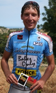 Alex with a free sample of crotch guard